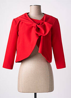Boléro tissage crêpe rouge HIPPOCAMPE femme
