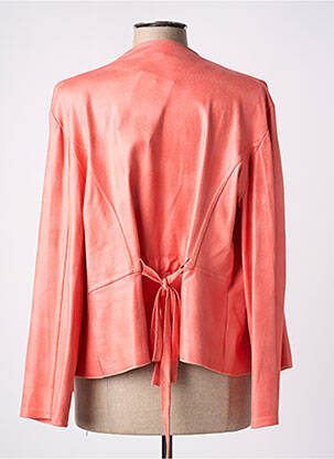 Veste casual tissage suedine orange PARISIENNE femme