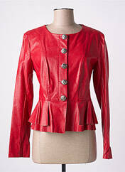 Veste simili cuir rouge RINASCIMENTO pour femme seconde vue