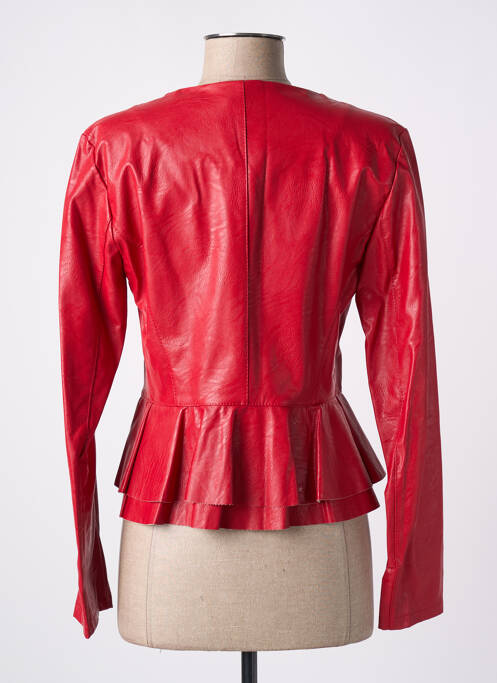 Veste simili cuir rouge RINASCIMENTO pour femme