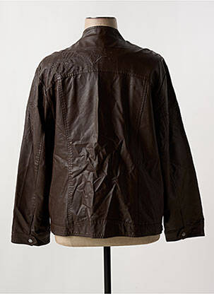 Veste simili cuir poches marron NANA BELLE femme