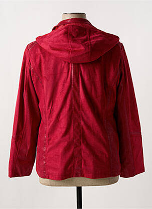Veste casual tissage suedine rouge ANAELLE femme