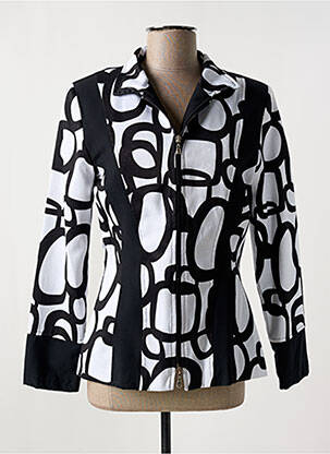 Veste casual col tailleur noir PARISIENNE femme