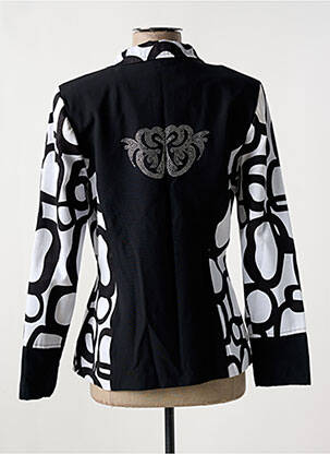 Veste casual col tailleur noir PARISIENNE femme