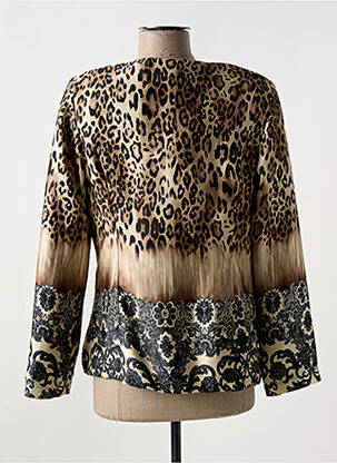 Veste casual col rond marron PARISIENNE femme