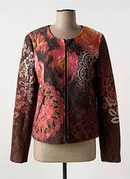 Veste casual col rond marron 101 IDEES femme