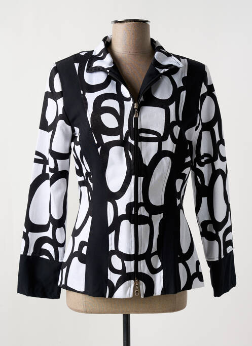 Veste casual col tailleur noir PARISIENNE femme