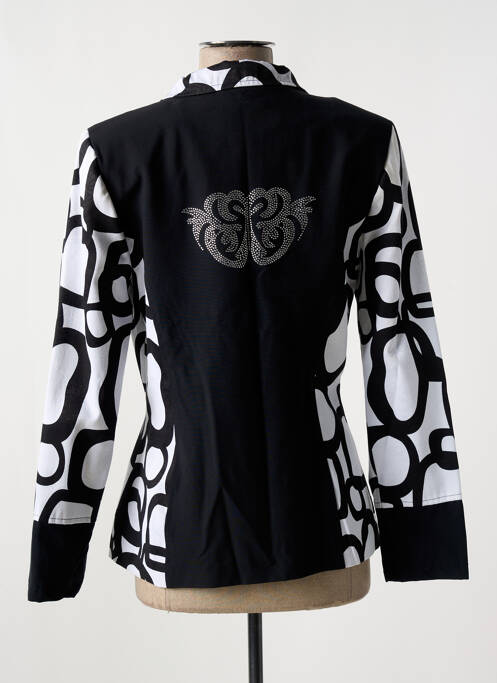 Veste casual col tailleur noir PARISIENNE femme