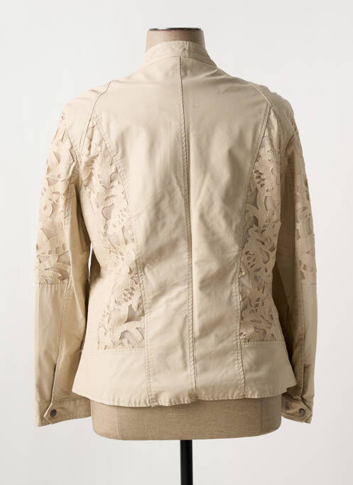 Veste simili cuir beige NANA BELLE pour femme