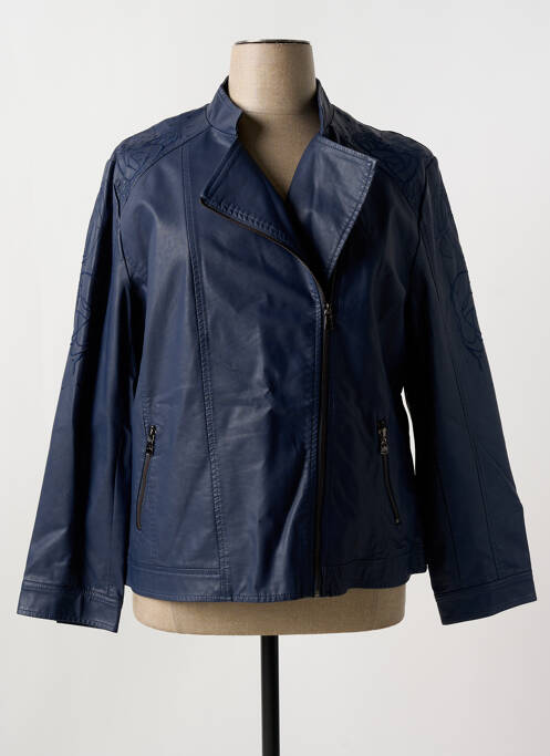 Veste simili cuir bleu NANA BELLE pour femme