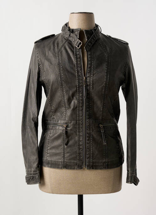 Veste simili cuir gris NANA BELLE pour femme