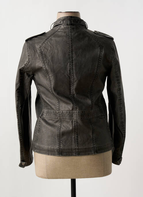 Veste simili cuir gris NANA BELLE pour femme