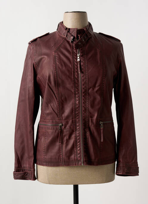 Veste simili cuir violet NANA BELLE pour femme