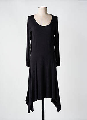 Robe mi-longue manches longues manches longues noir ALAIN MURATI femme