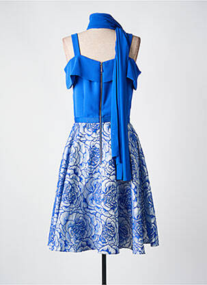 Robe mi-longue imprimé fleurs sans manche bleu MICHAELA LOUISA femme