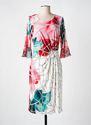 Robe mi-longue manches 3/4 manches 3/4 blanc MICHAELA LOUISA femme