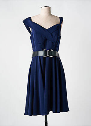 Robe mi-longue sans manche sans manche bleu ASHWI femme