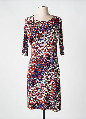 Robe mi-longue manches 3/4 manches 3/4 marron ROMEO POUR JULIETTE femme