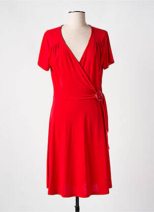 Robe mi-longue manches courtes manches courtes rouge ROMEO POUR JULIETTE femme