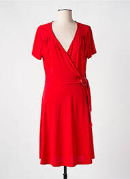 Robe mi-longue manches courtes manches courtes rouge ROMEO POUR JULIETTE femme