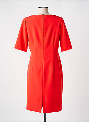 Robe mi-longue fermeture zippée au dos manches courtes orange MICHAELA LOUISA femme
