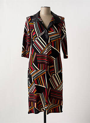 Robe mi-longue manches 3/4 manches 3/4 rouge ROMEO POUR JULIETTE femme