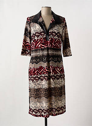 Robe mi-longue manches 3/4 manches 3/4 noir ROMEO POUR JULIETTE femme