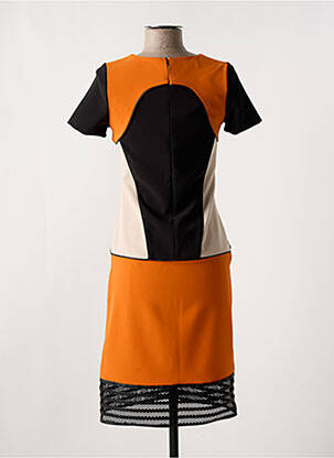 Robe mi-longue manches courtes manches courtes orange NANA BAILA femme
