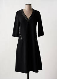 Robe mi-longue manches 3/4 manches 3/4 noir ROMEO POUR JULIETTE femme