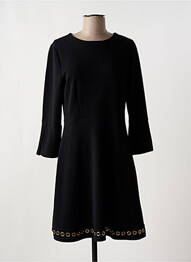 Robe mi-longue manches 3/4 manches 3/4 noir ROMEO POUR JULIETTE femme