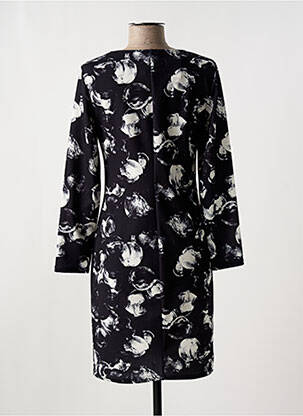 Robe mi-longue imprimé fantaisie manches longues noir ROMEO POUR JULIETTE femme