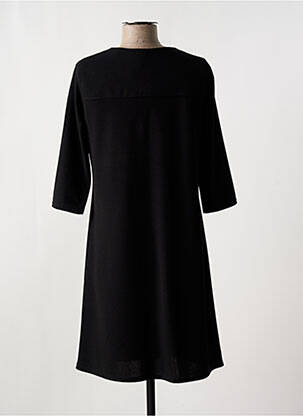 Robe mi-longue manches 3/4 manches 3/4 noir ROMEO POUR JULIETTE femme