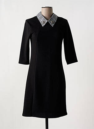 Robe courte manches 3/4 manches 3/4 noir ROMEO POUR JULIETTE femme