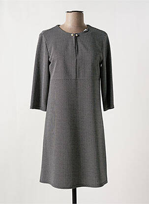 Robe courte manches 3/4 manches 3/4 gris ROMEO POUR JULIETTE femme