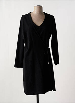 Robe mi-longue manches longues manches longues noir ROMEO POUR JULIETTE femme