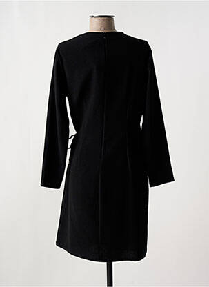Robe mi-longue manches longues manches longues noir ROMEO POUR JULIETTE femme