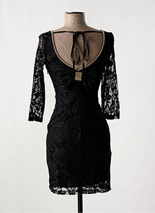 Robe courte manches 3/4 manches 3/4 noir ASHWI femme