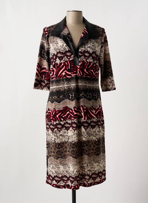 Robe mi-longue manches 3/4 manches 3/4 noir ROMEO POUR JULIETTE femme