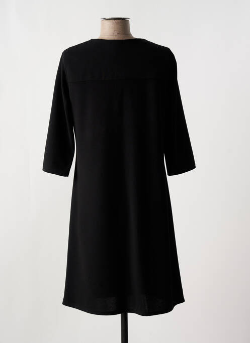 Robe mi-longue manches 3/4 manches 3/4 noir ROMEO POUR JULIETTE femme