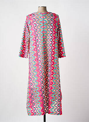Robe longue coupe évasée manches 3/4 rose JORGIE PARIS femme