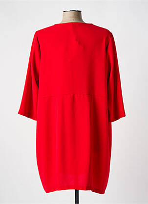 Robe courte manches 3/4 manches 3/4 rouge DRESS ADDICT femme