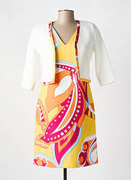 Ensemble robe tissage crêpe jaune HIPPOCAMPE femme