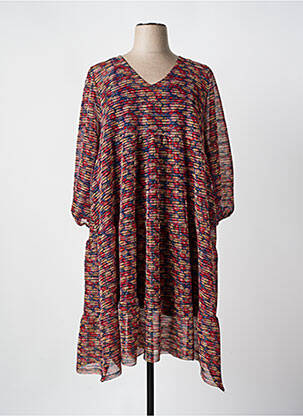 Robe longue coupe fluide manches 3/4 orange JORGIE PARIS femme