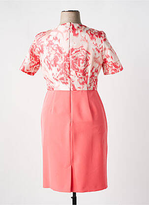 Robe mi-longue tissage crêpe manches courtes orange MICHAELA LOUISA femme