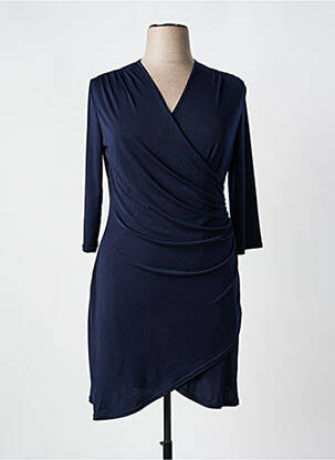 Robe courte manches 3/4 manches 3/4 bleu ROMEO POUR JULIETTE femme