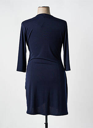 Robe courte manches 3/4 manches 3/4 bleu ROMEO POUR JULIETTE femme