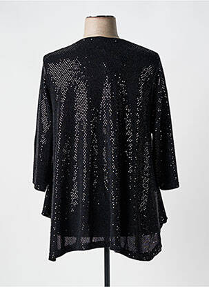 Top col v manches 3/4 noir JORGIE PARIS femme