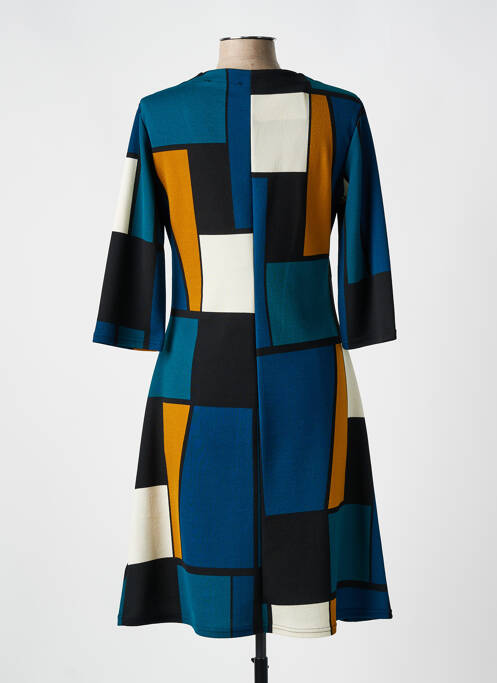 Robe mi-longue manches 3/4 manches 3/4 bleu ROMEO POUR JULIETTE femme