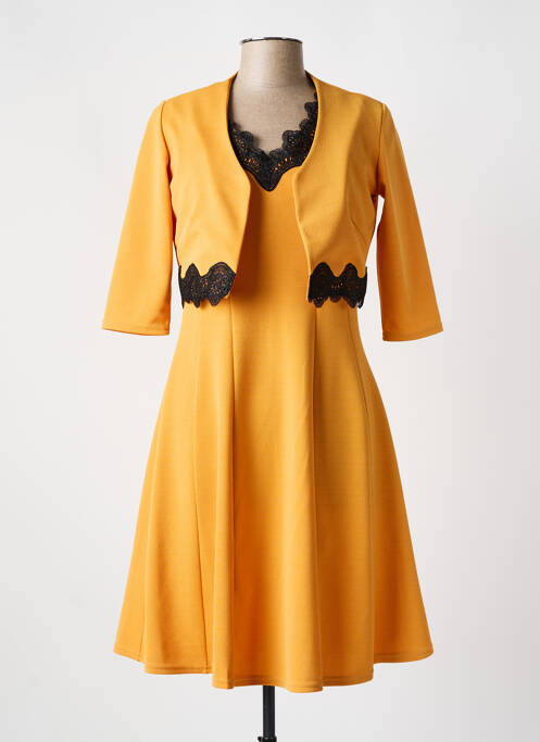 Ensemble robe broderie jaune ROMEO POUR JULIETTE femme