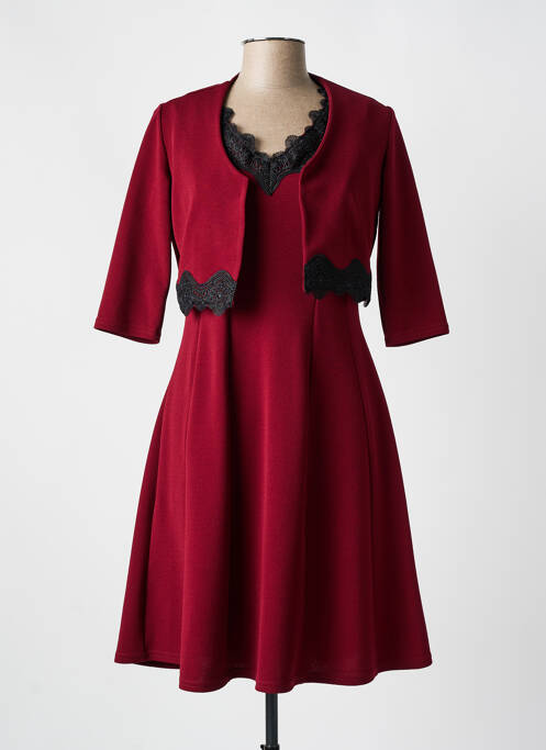Ensemble robe manches mi-longues rouge ROMEO POUR JULIETTE femme